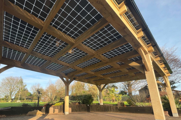 oak frame solar carport